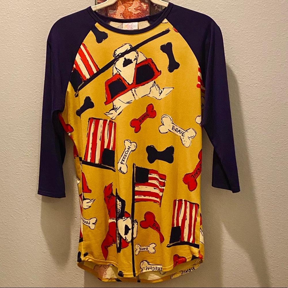 🐶🇺🇸 Lularoe Americana Dog Bone Randy